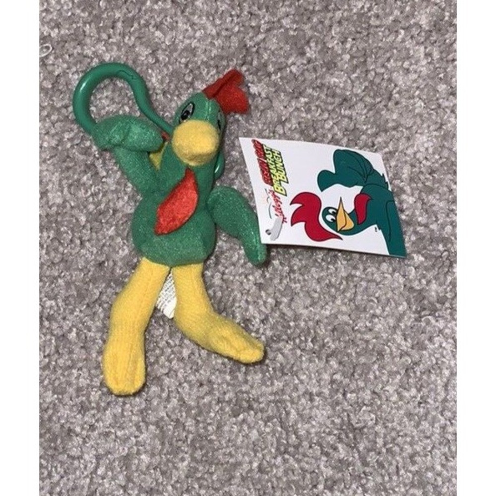 Kellogg's Breakfast Bunch Cornelius CORNY Rooster Bean Bag‎ Plush Keychain 1997 - Picture 2 of 4